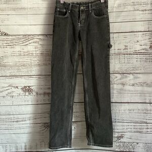 Stylish Gray Women's Straight Leg Jeans